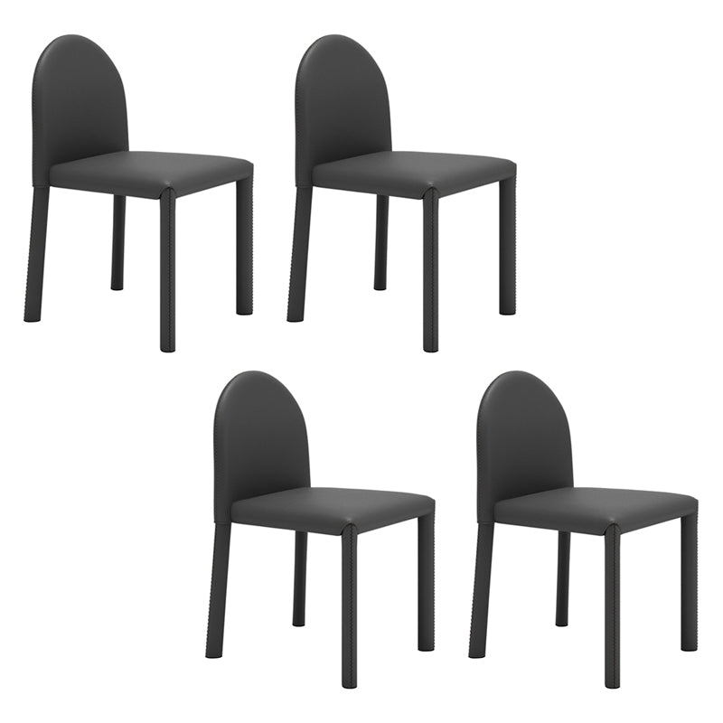 Silla de comedor de estilo moderno Silla auxiliar de cocina sin brazos con patas de metal
