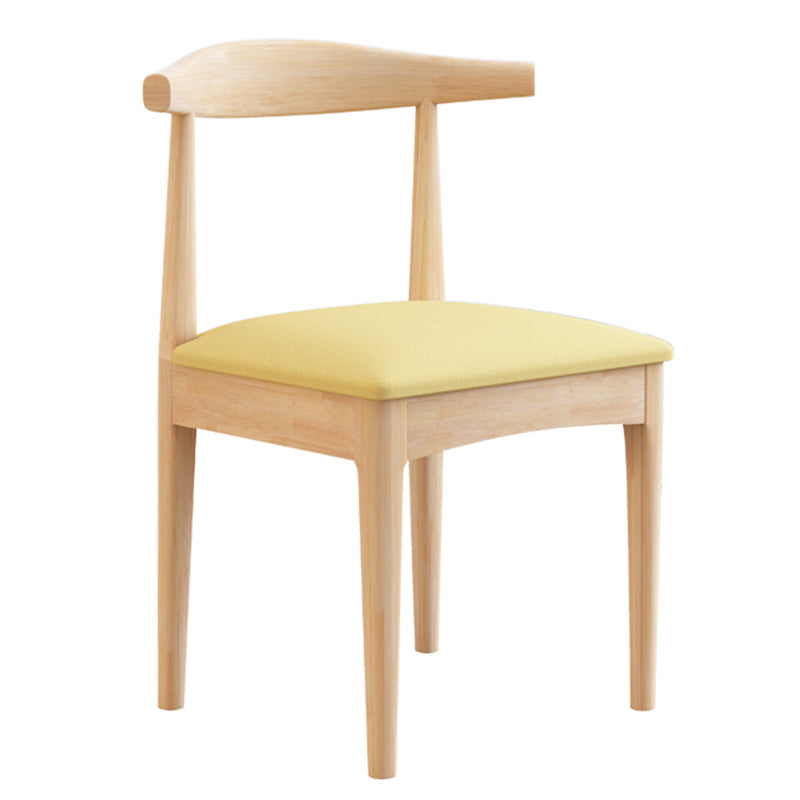 Silla lateral interior de estilo tradicional, silla de comedor individual tapizada con respaldo abierto