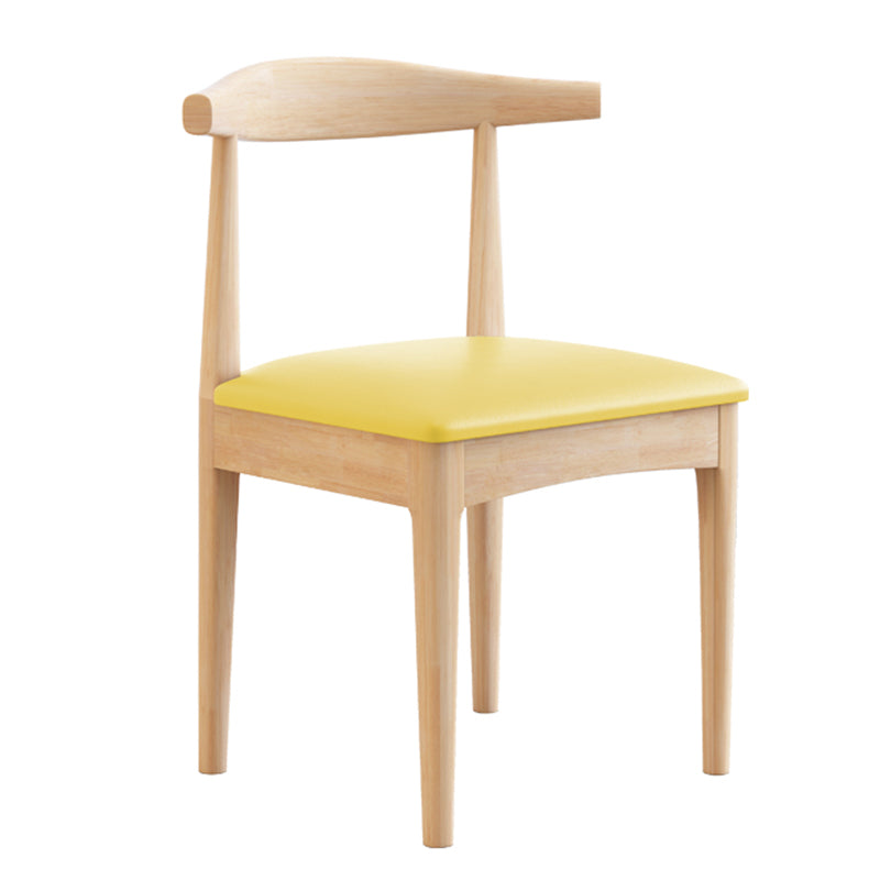 Silla lateral interior de estilo tradicional, silla de comedor individual tapizada con respaldo abierto