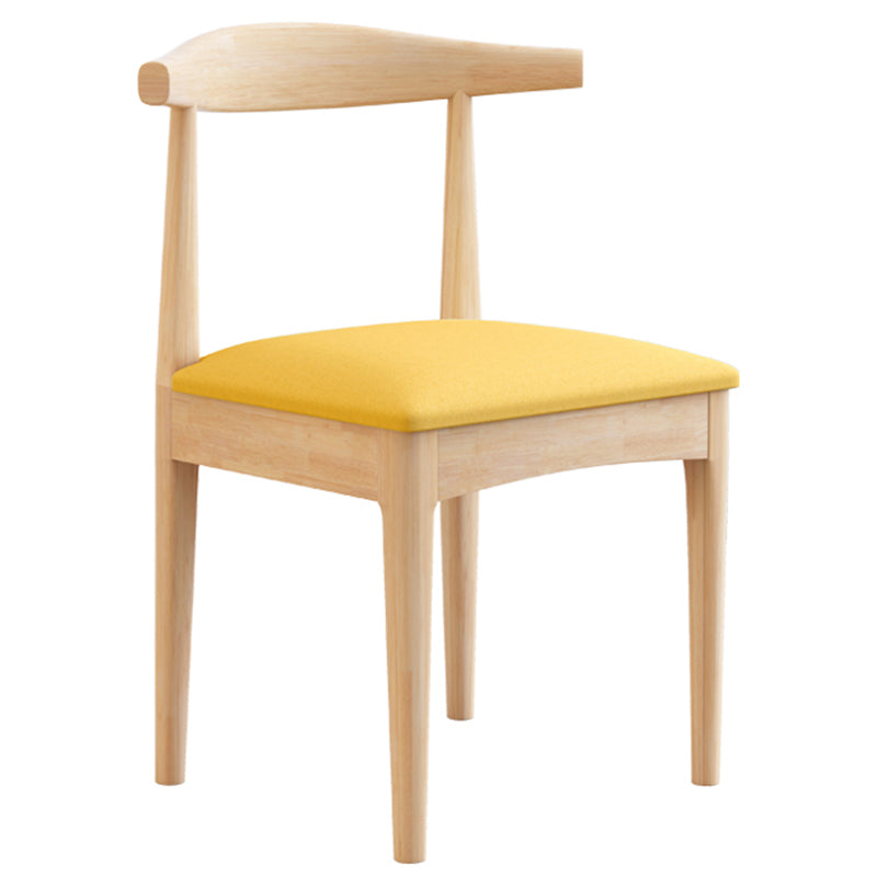 Chaise latérale d'intérieur de style traditionnel, chaise de salle à manger simple rembourrée à dossier ouvert