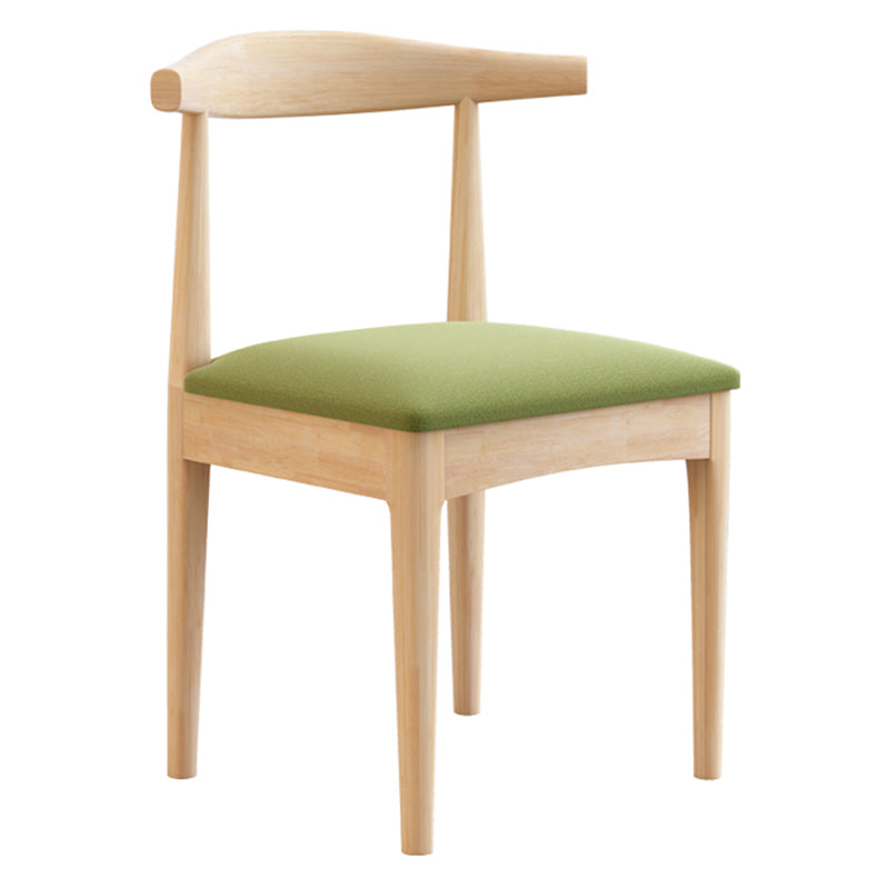 Silla lateral interior de estilo tradicional, silla de comedor individual tapizada con respaldo abierto