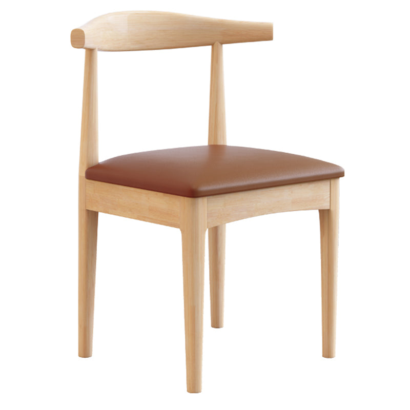 Silla lateral interior de estilo tradicional, silla de comedor individual tapizada con respaldo abierto