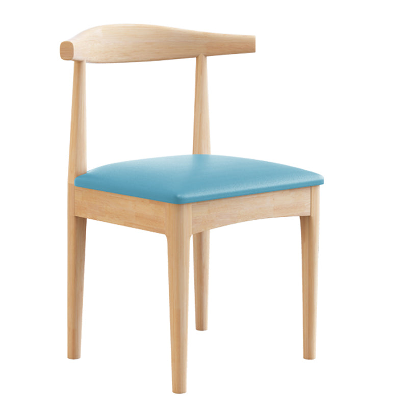 Silla lateral interior de estilo tradicional, silla de comedor individual tapizada con respaldo abierto