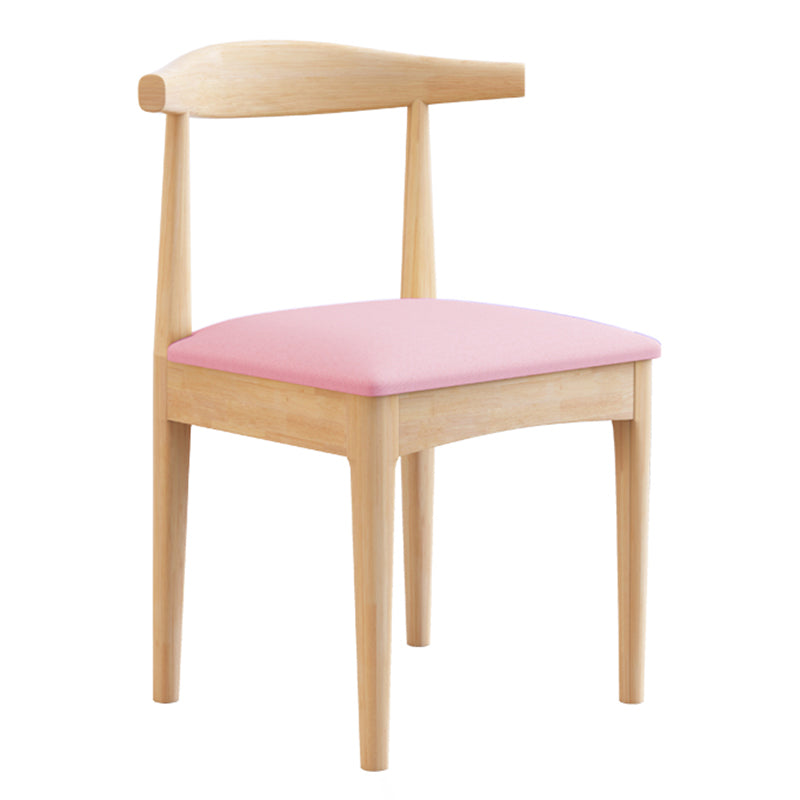 Silla lateral interior de estilo tradicional, silla de comedor individual tapizada con respaldo abierto