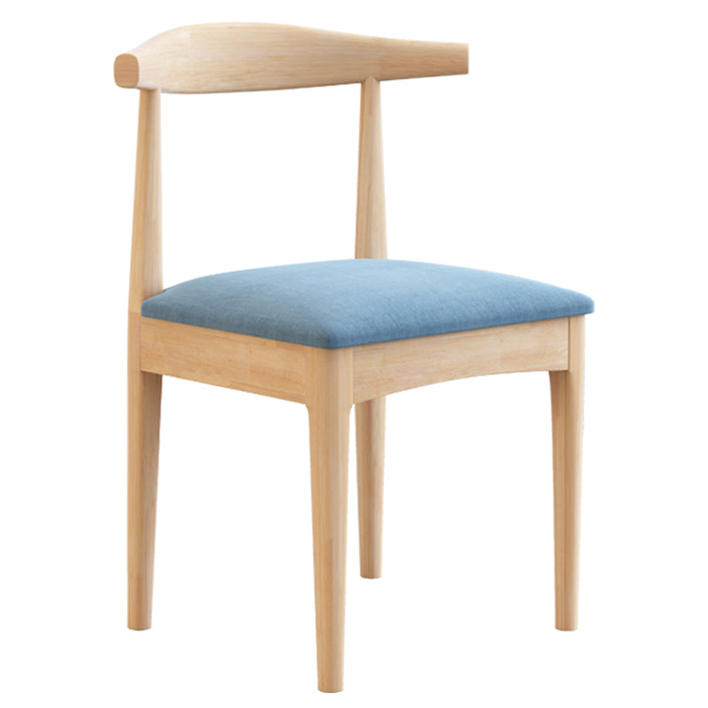 Chaise latérale d'intérieur de style traditionnel, chaise de salle à manger simple rembourrée à dossier ouvert