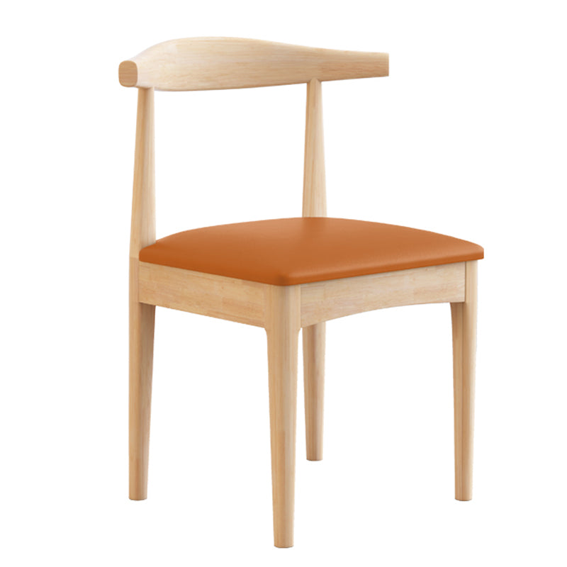 Silla lateral interior de estilo tradicional, silla de comedor individual tapizada con respaldo abierto