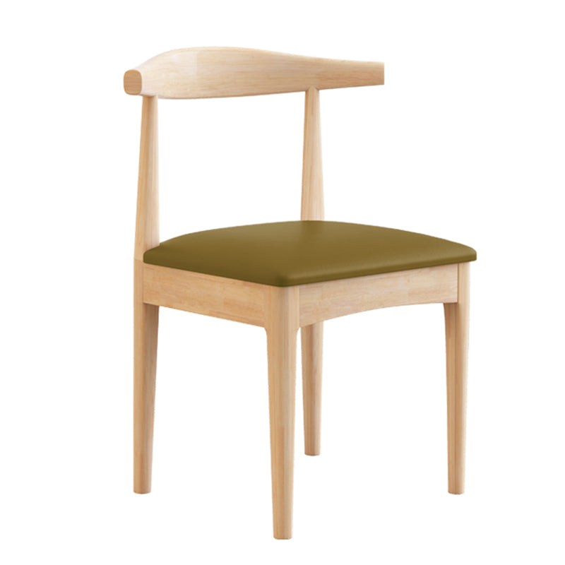 Chaise latérale d'intérieur de style traditionnel, chaise de salle à manger simple rembourrée à dossier ouvert