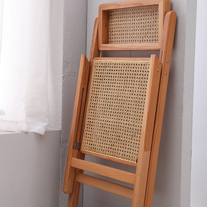 Silla de comedor de madera envejecida estilo rural, respaldo abierto sin brazos, silla lateral de comedor