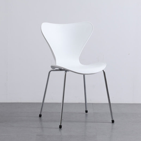 Plástico de estilo industrial que cena la parte posterior sólida de la silla sin brazos que cena la silla lateral