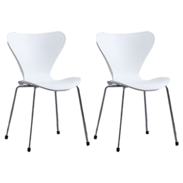 Plástico de estilo industrial que cena la parte posterior sólida de la silla sin brazos que cena la silla lateral