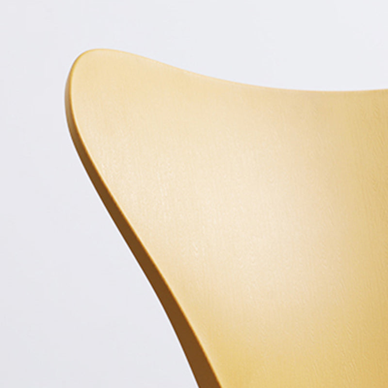 Plástico de estilo industrial que cena la parte posterior sólida de la silla sin brazos que cena la silla lateral