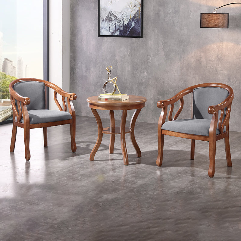 Juego de sillas tradicionales de madera de fresno, sillas de comedor de cocina con brazo trasero sólido