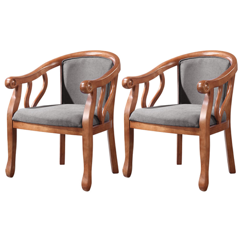 Juego de sillas tradicionales de madera de fresno, sillas de comedor de cocina con brazo trasero sólido