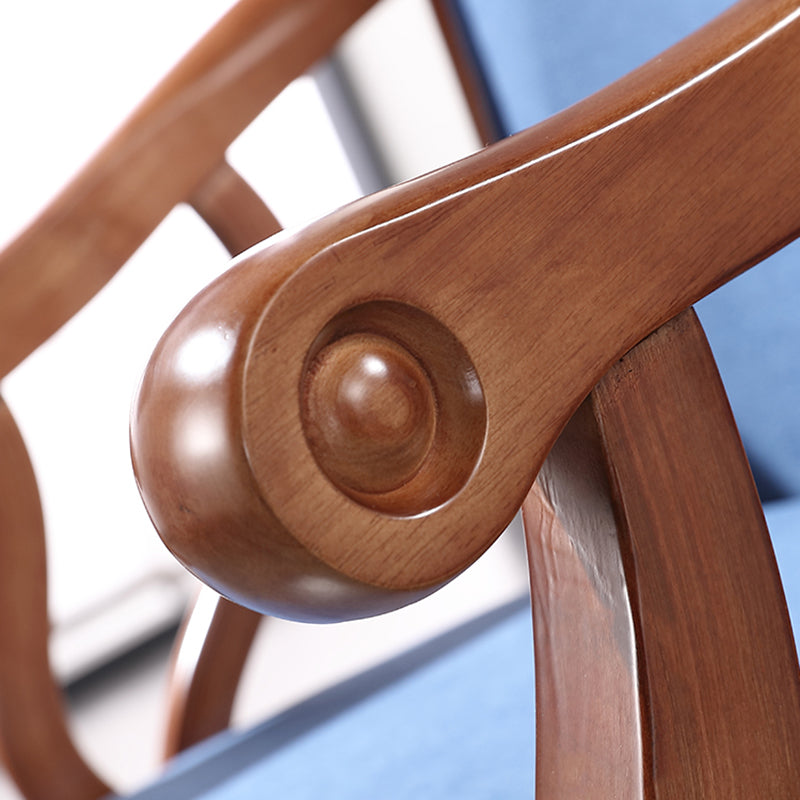 Juego de sillas tradicionales de madera de fresno, sillas de comedor de cocina con brazo trasero sólido