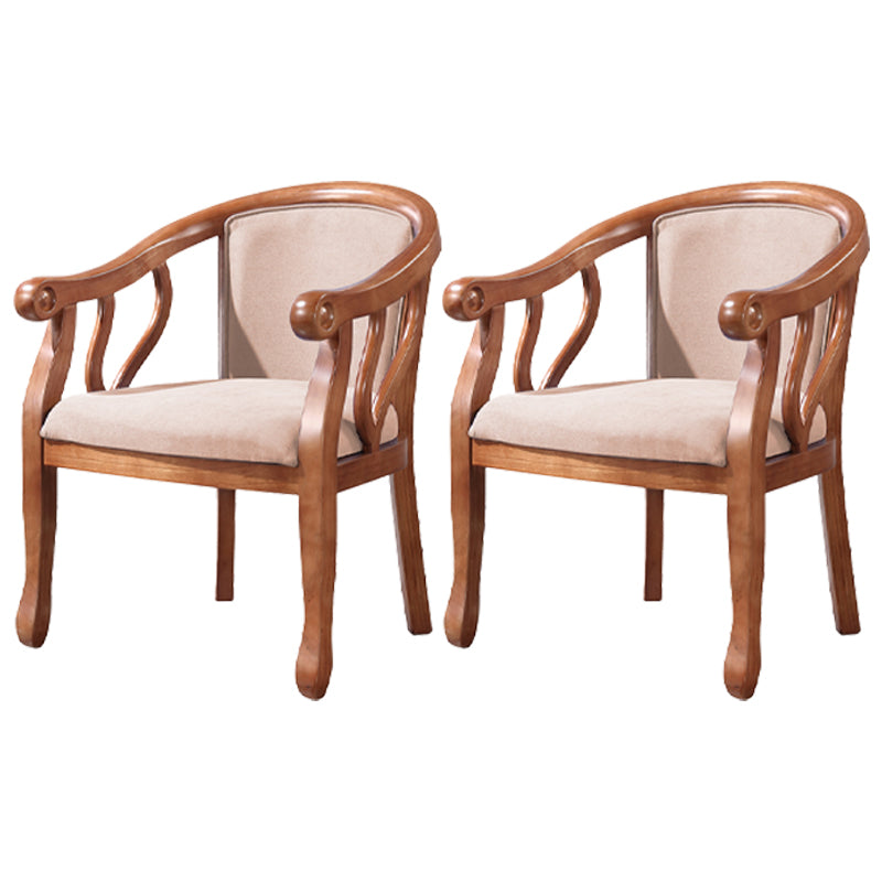 Juego de sillas tradicionales de madera de fresno, sillas de comedor de cocina con brazo trasero sólido