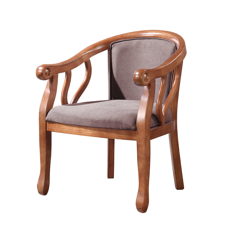 Juego de sillas tradicionales de madera de fresno, sillas de comedor de cocina con brazo trasero sólido