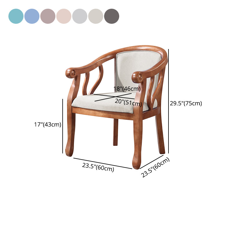 Juego de sillas tradicionales de madera de fresno, sillas de comedor de cocina con brazo trasero sólido