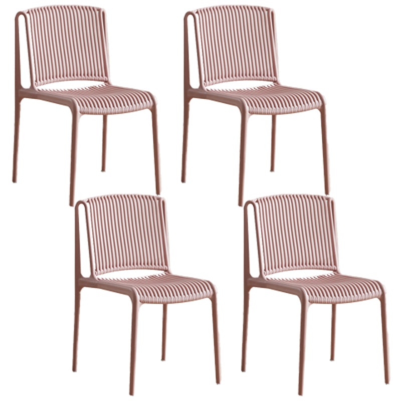 Silla de comedor de plástico de estilo nórdico, silla lateral de comedor sin brazos para cocina