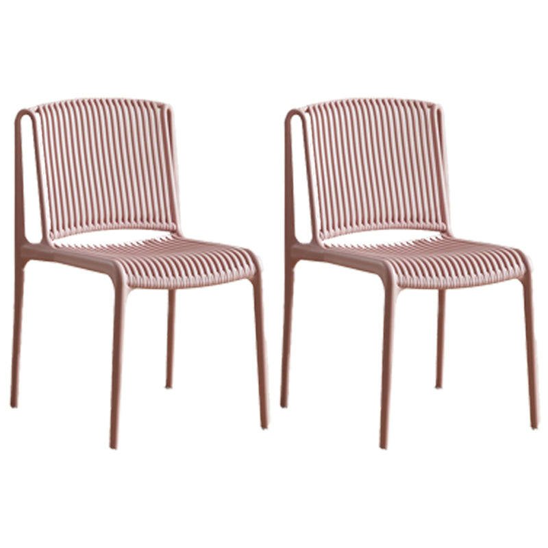 Silla de comedor de plástico de estilo nórdico, silla lateral de comedor sin brazos para cocina