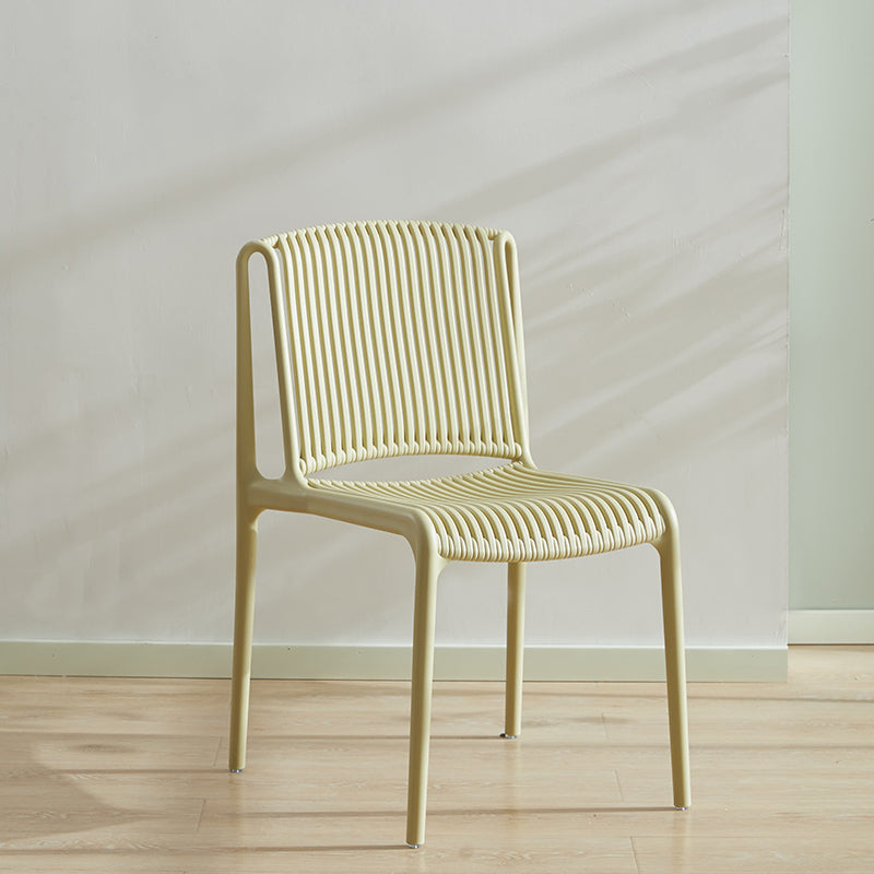 Chaise de salle à manger en plastique de Style nordique, chaise latérale de salle à manger sans bras pour la cuisine