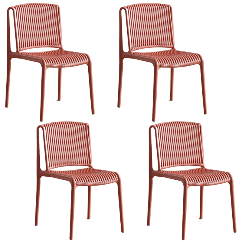 Silla de comedor de plástico de estilo nórdico, silla lateral de comedor sin brazos para cocina