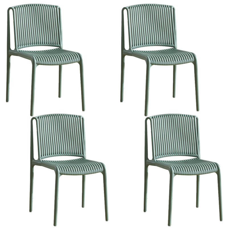 Silla de comedor de plástico de estilo nórdico, silla lateral de comedor sin brazos para cocina