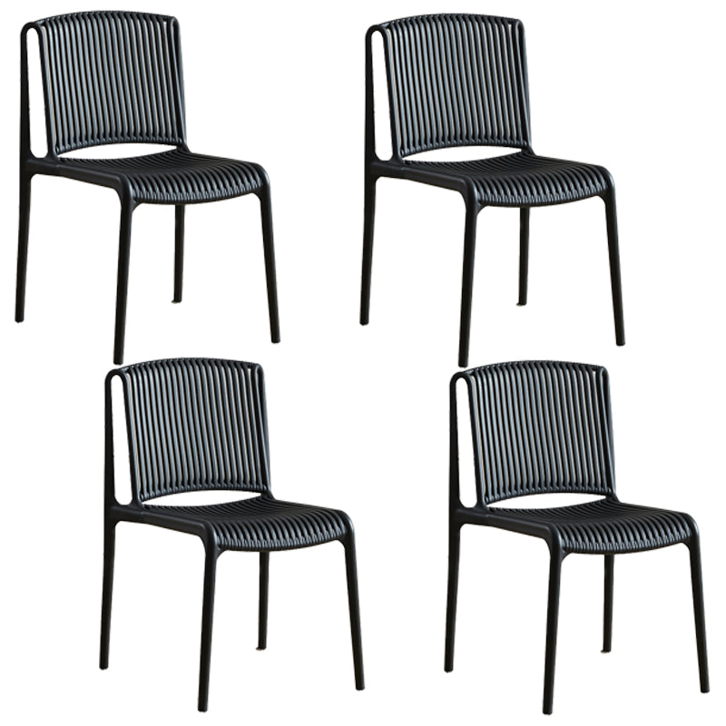 Silla de comedor de plástico de estilo nórdico, silla lateral de comedor sin brazos para cocina