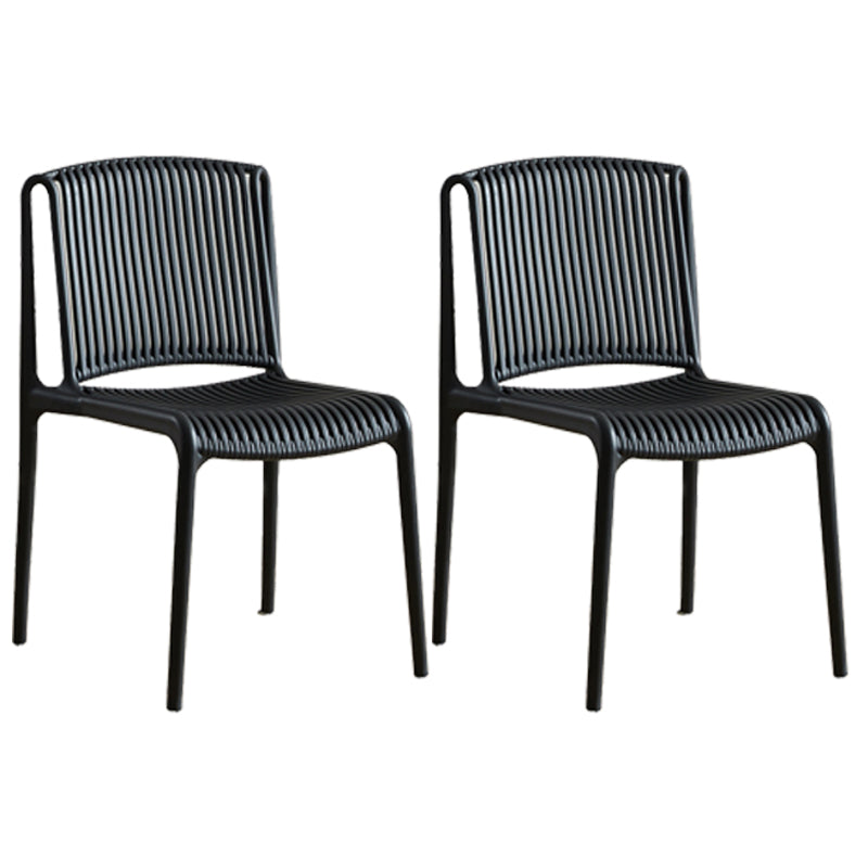 Silla de comedor de plástico de estilo nórdico, silla lateral de comedor sin brazos para cocina