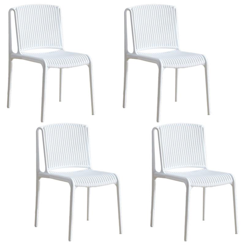 Silla de comedor de plástico de estilo nórdico, silla lateral de comedor sin brazos para cocina