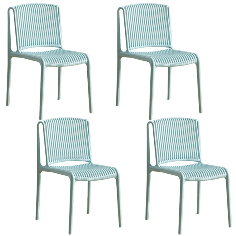 Silla de comedor de plástico de estilo nórdico, silla lateral de comedor sin brazos para cocina
