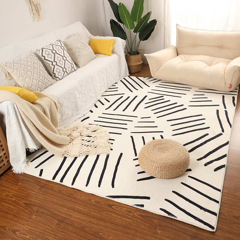 Fancy Yellow Carpet Geometric Print Polyester Area Rug Anti-Slip Area Rug for Home Decor