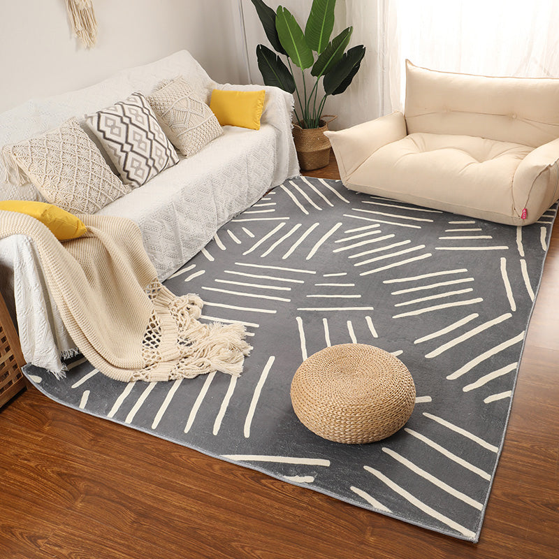 Fancy Yellow Carpet Geometric Print Polyester Area Rug Anti-Slip Area Rug for Home Decor