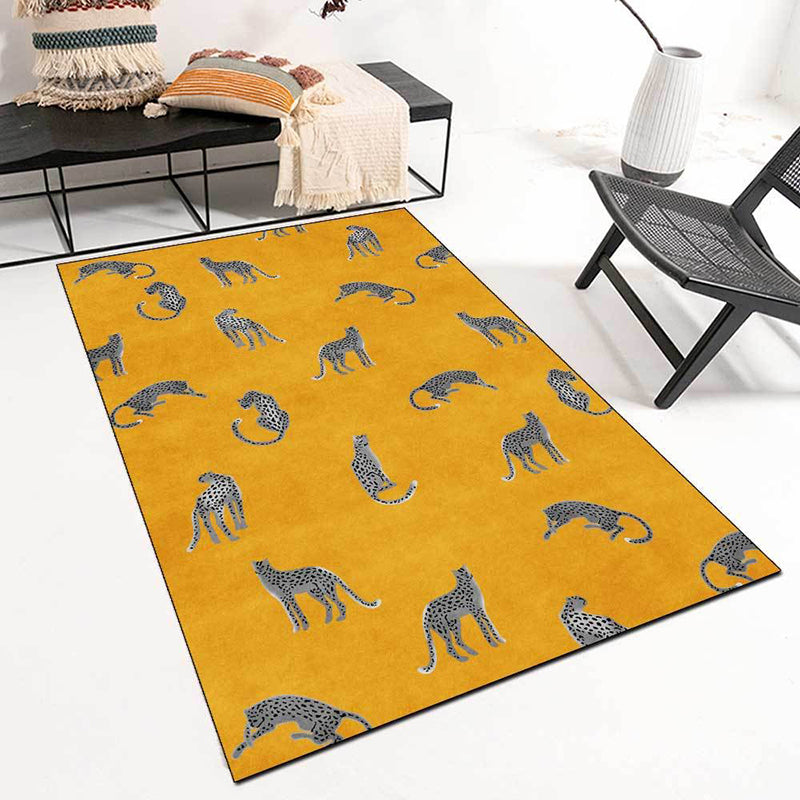 Salle moderne Tapis Tiger imprimer Polyester Area Rapis antidérapant Rapis de zone
