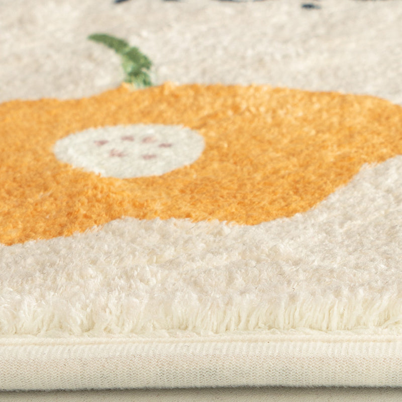 Chic Modern Rug Flower Print Polyester Area Rug Non-Slip Backing Carpet for Bedroom