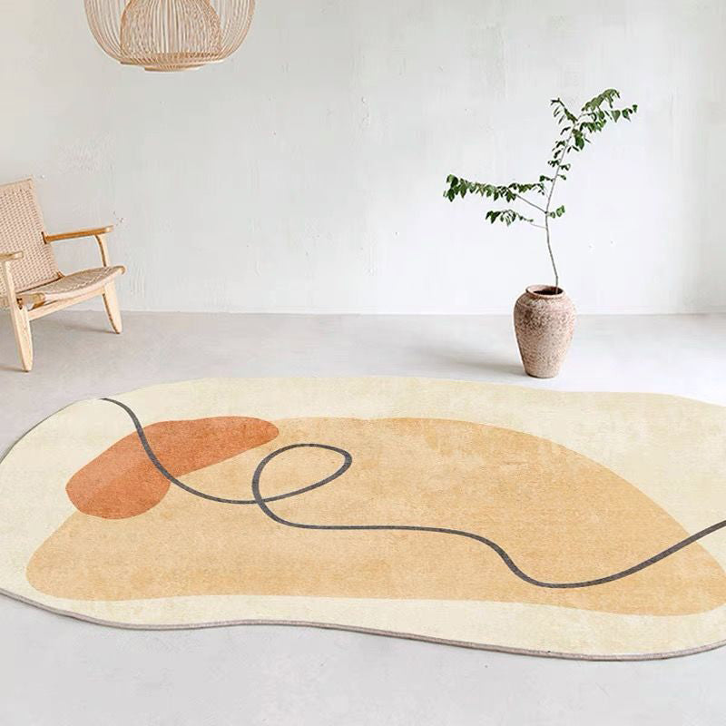 Stilvoller Kontrastfarbe Teppich Polyester Moderner Teppich Anti-Rutsch-Schlupf-Teppich für Wohnkultur