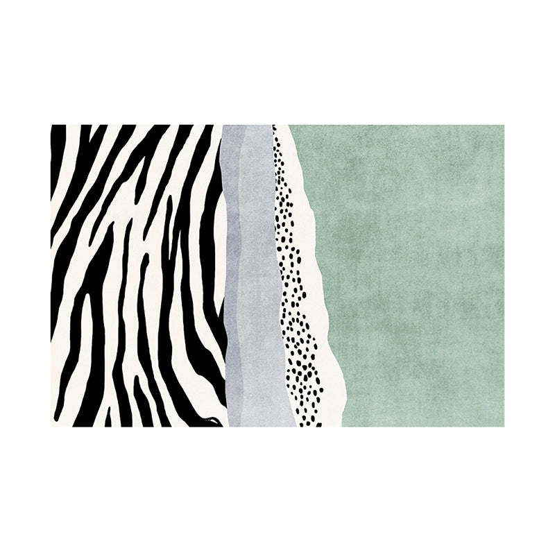 Light Green Modern Rug Blending Color Piece Rug Non-Slip Backing Rug for Living Room