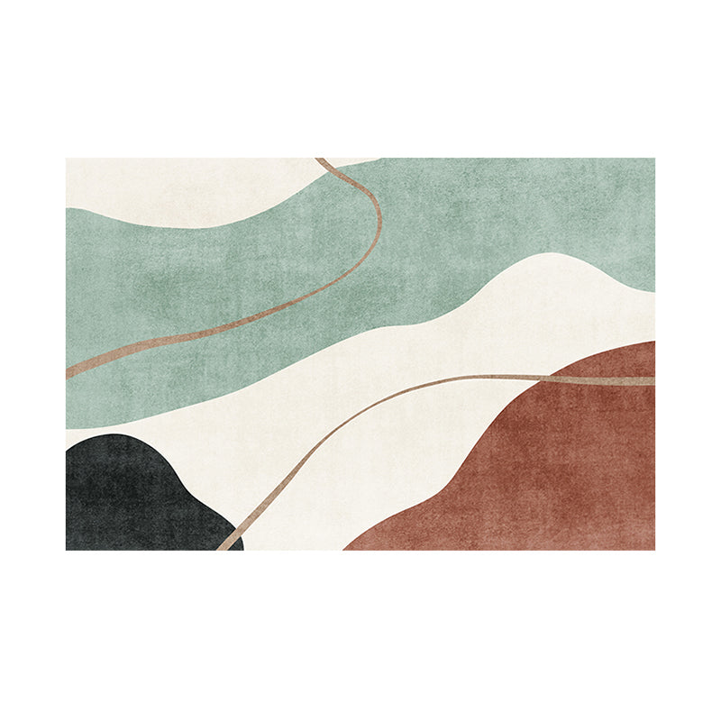 Light Green Modern Rug Blending Color Piece Rug Non-Slip Backing Rug for Living Room