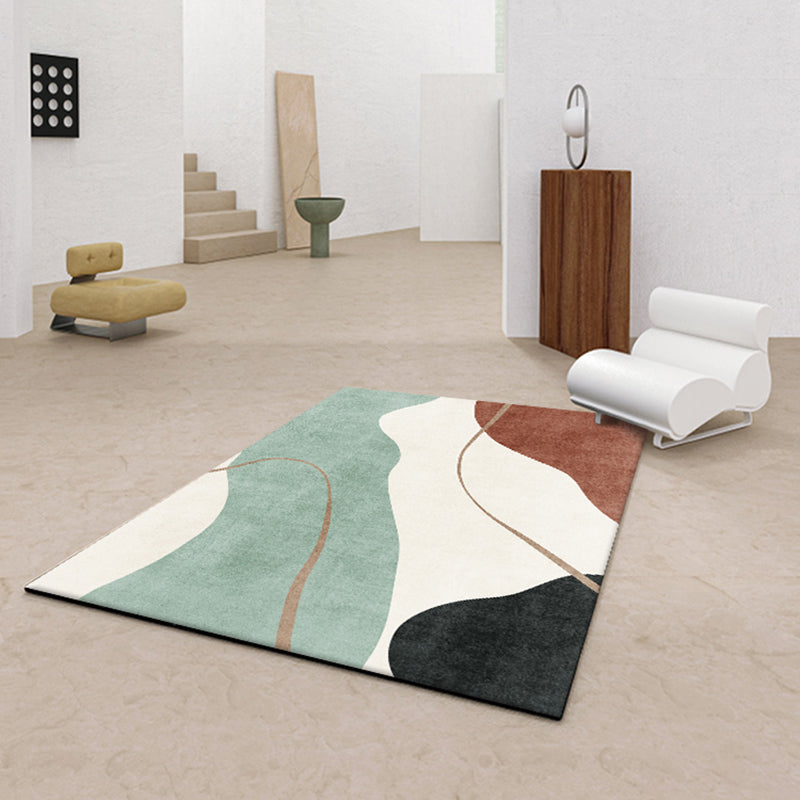 Light Green Modern Rug Blending Color Piece Rug Non-Slip Backing Rug for Living Room