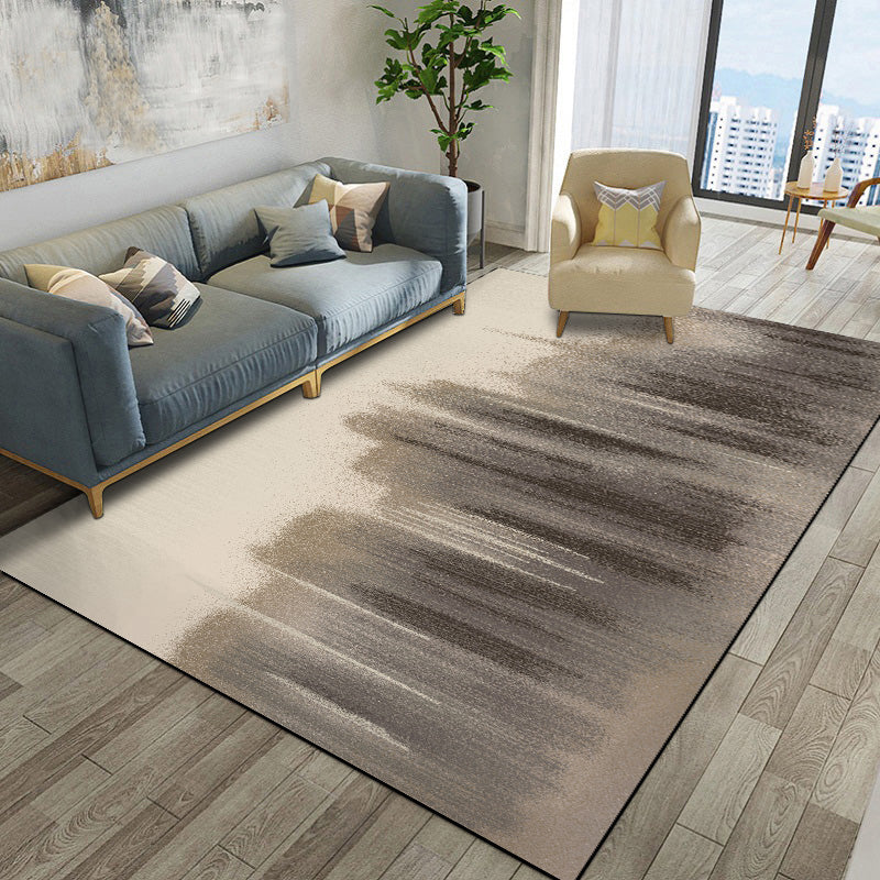 Navy Modern Rug Blending Graphic Rug Non-Slip Backing Rug for Living Room