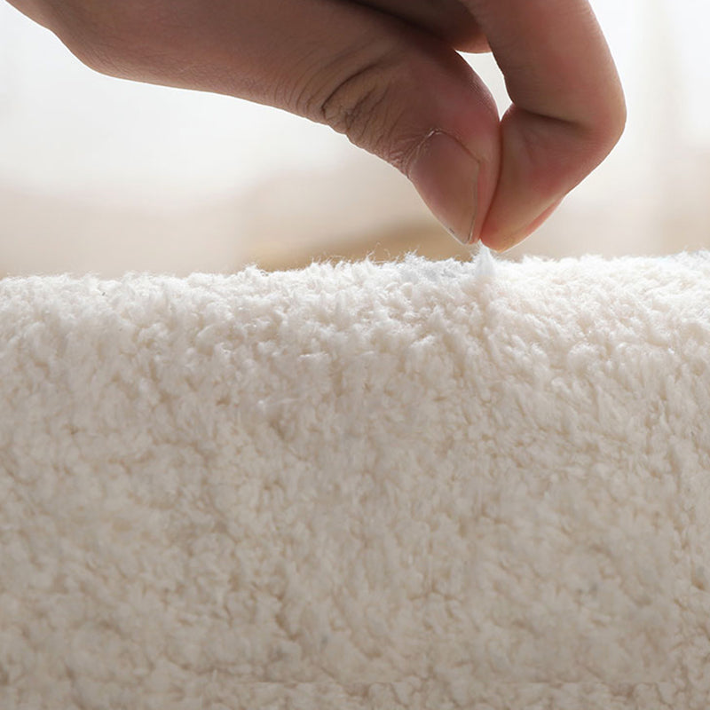White Modern Rug Blending Flower Rug Washable Indoor Rug for Living Room