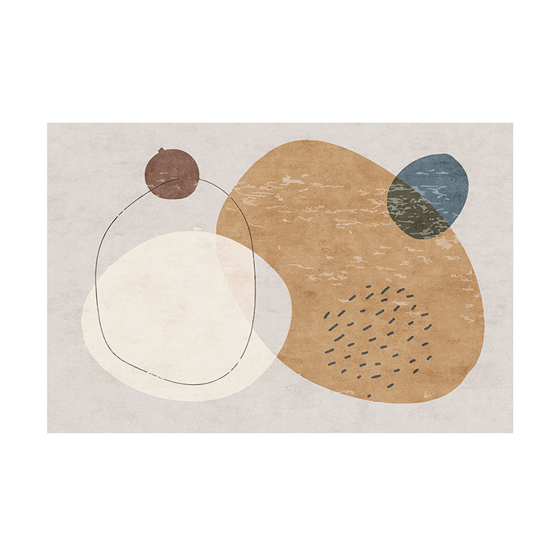 Abricot Color Tap Carpet Polyester Area Tapis de tapis de tapis lavable pour décoration intérieure