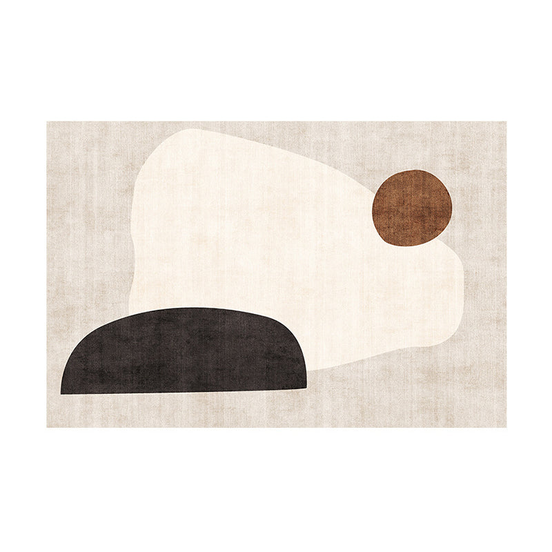 Abricot Color Tap Carpet Polyester Area Tapis de tapis de tapis lavable pour décoration intérieure