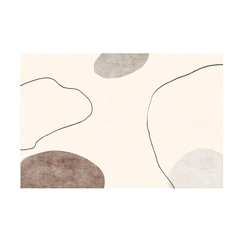 Abricot Color Tap Carpet Polyester Area Tapis de tapis de tapis lavable pour décoration intérieure