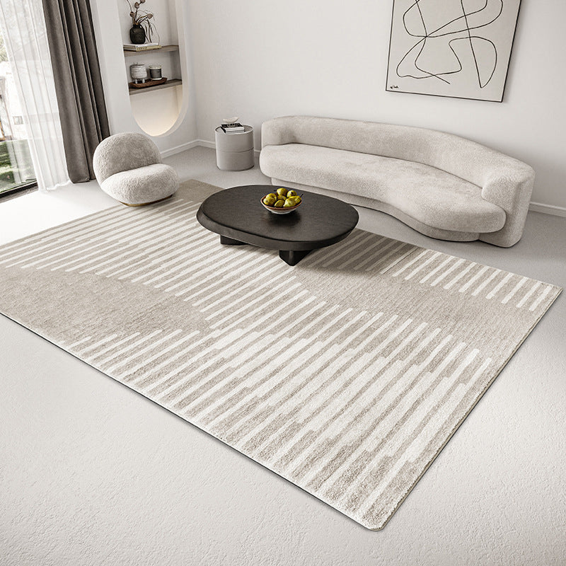 Rapis de couleur polyester de tapis moderne beige Tapis lavable pour le salon