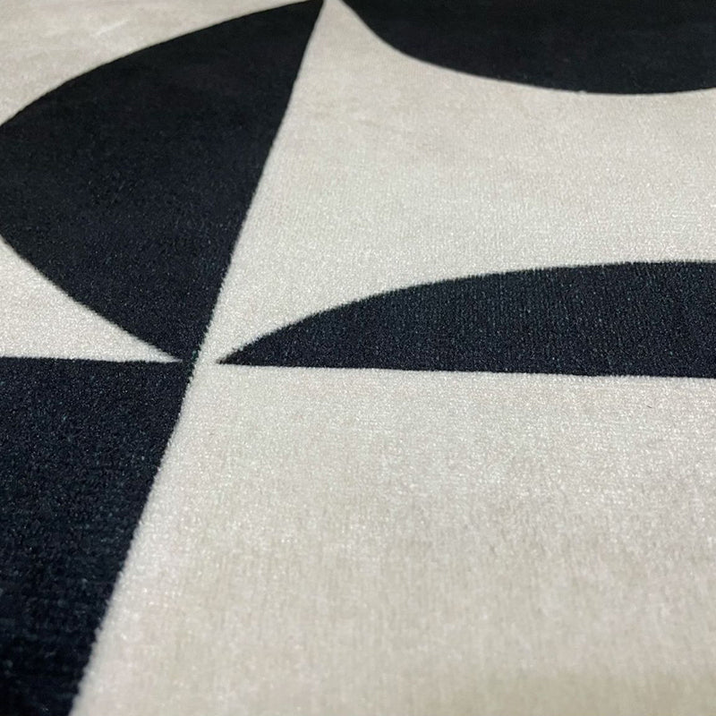 Tapis de tapis de couleur noire Polyester Tapis lavable pour tapis lavable pour décoration intérieure