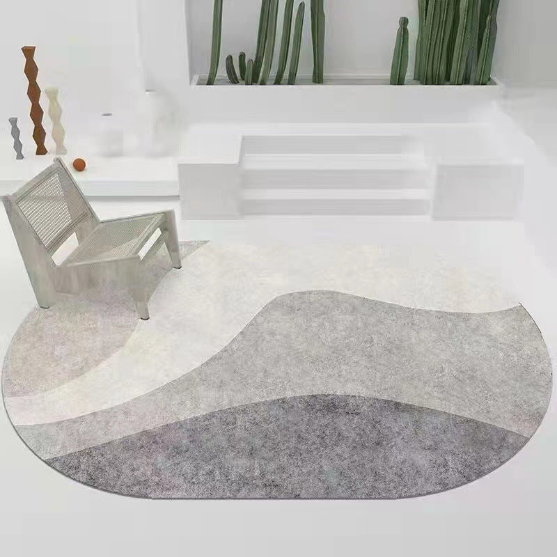 Tapis contemporain beige piestage de couleur de couleur tapis résistant à la tache pour le salon