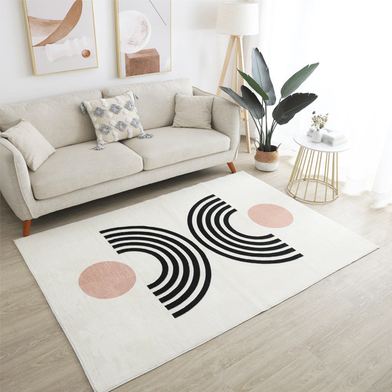 Rapis moderne moderne Tapis de gamme de lignes polyester tapis pour le salon