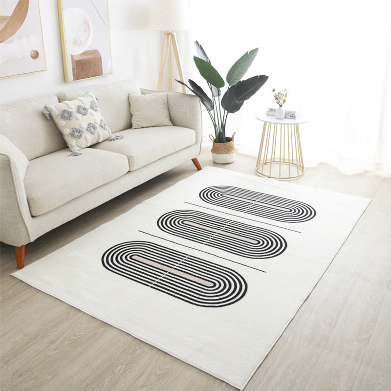 Rapis moderne moderne Tapis de gamme de lignes polyester tapis pour le salon