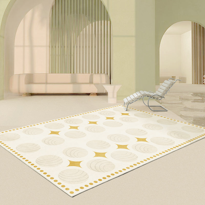 Alfombra de poliéster moderno moderno alfombra de círculo de poliéster alfombra de respaldo sin deslizamiento para decoración del hogar