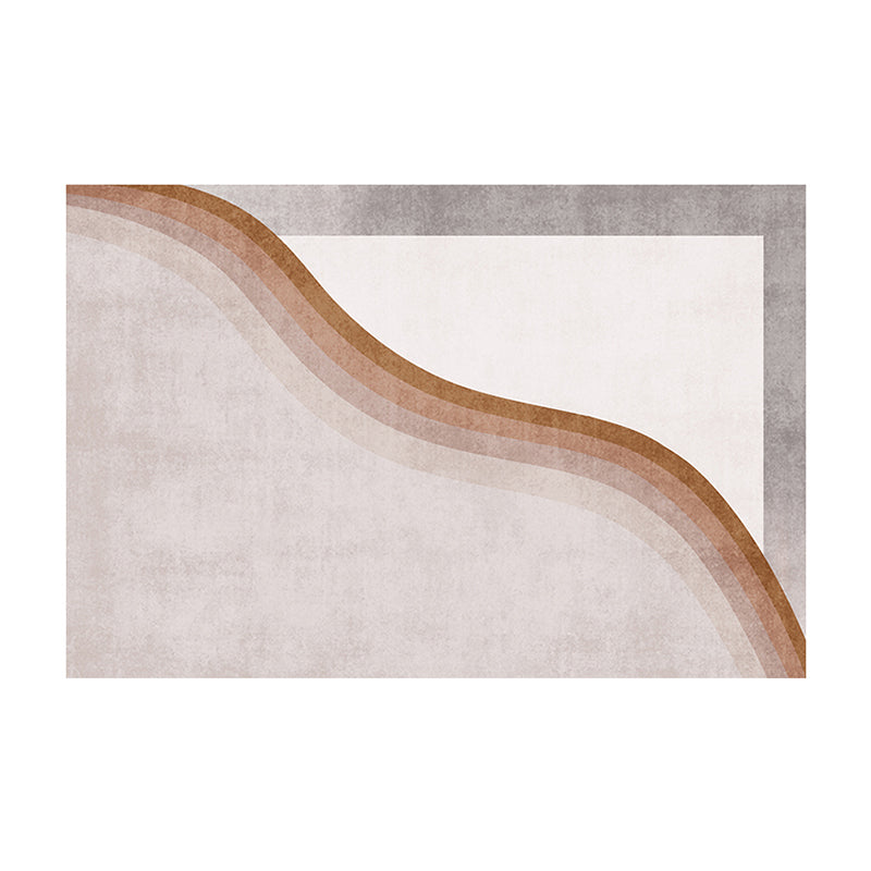 Tapis de circuit en polyester moderne blanc tapis de support sans glissement pour décoration intérieure